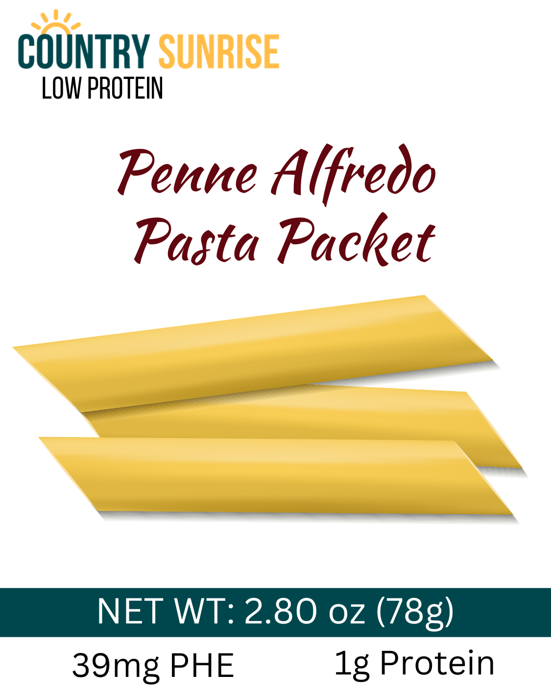 Country Sunrise Penne Alfredo Pasta Bowl PKU Perspectives