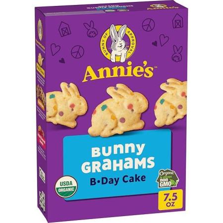 Annie's Organic Birthday Cake Bunny Grahams- 7.5oz (Drop Ship)