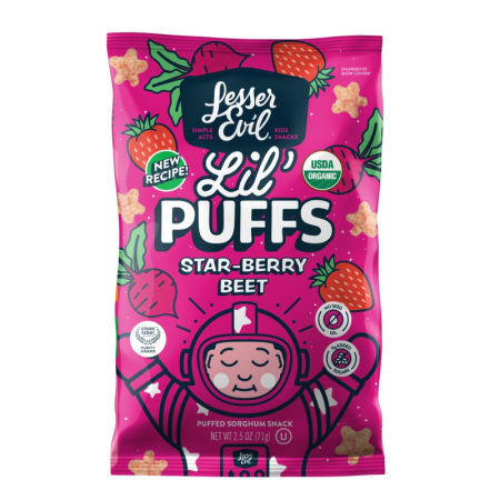 Lesser Evil Lil' Puffs Star-Berry Beet, 2.5oz