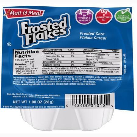 Malt-O-Meal FROSTED FLAKES Cereal Bowl