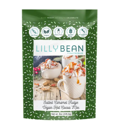 LillyBean Salted Caramel Fudge Vegan Hot Cocoa Mix- 8oz