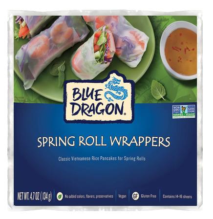 Blue Dragon Vegan Spring Wrappers - 4.7oz/16ct