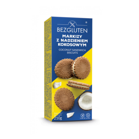 Bezgluten Gluten-Free Double Cookies with Coconut Filling-210g