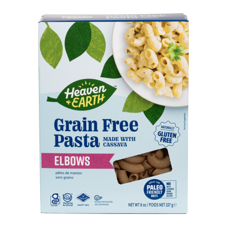 Heaven & Earth Grain Free Cassava Elbow Pasta- 8oz/ Case of 3