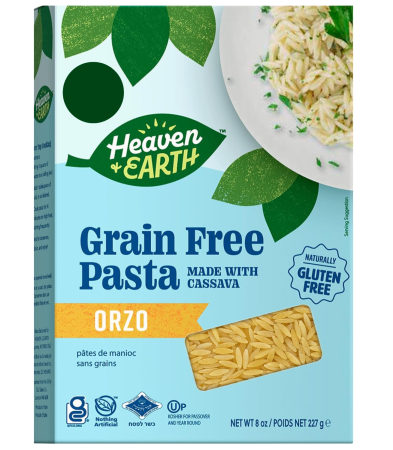 Heaven & Earth Grain Free Cassava Orzo Pasta- 8oz