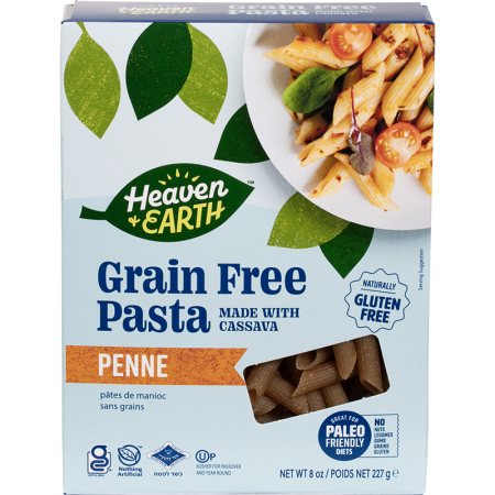 Heaven & Earth Grain Free Cassava Penne Pasta- 8oz