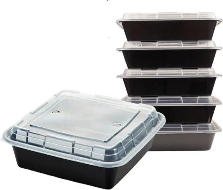 Meal Prep Square Compartment Containers
