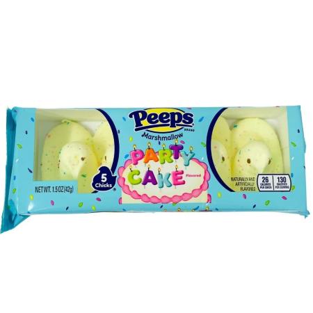 Peeps 5ct Party Cake Marshmallow Chicks, 1.5oz