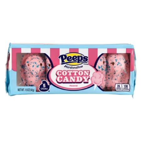 Peeps 5ct Cotton Candy Marshmallow Chicks, 1.5oz