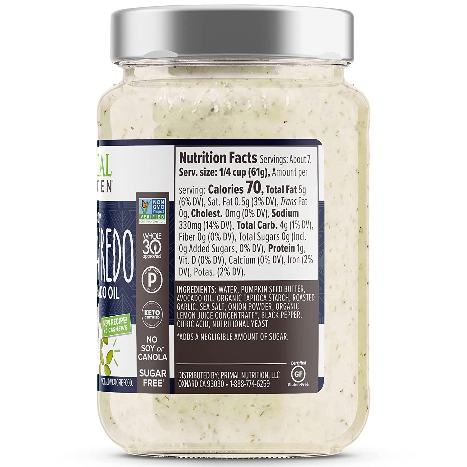 Primal Kitchen No Dairy Garlic Alfredo Sauce 15oz