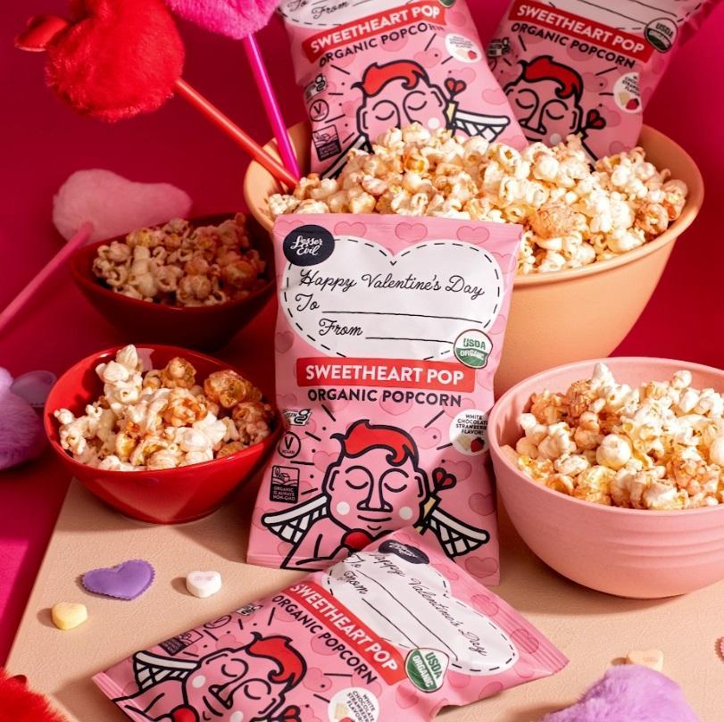Lesser Evil Organic Popcorn, Sweetheart Pop, Snack Pack 8/.6oz PKU