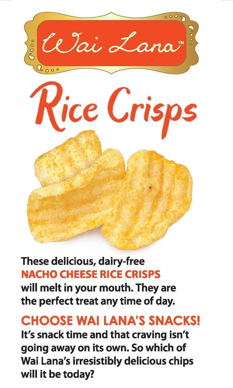 Wai Lana Rice Crisps Nacho Cheese 2.65oz PKU Perspectives