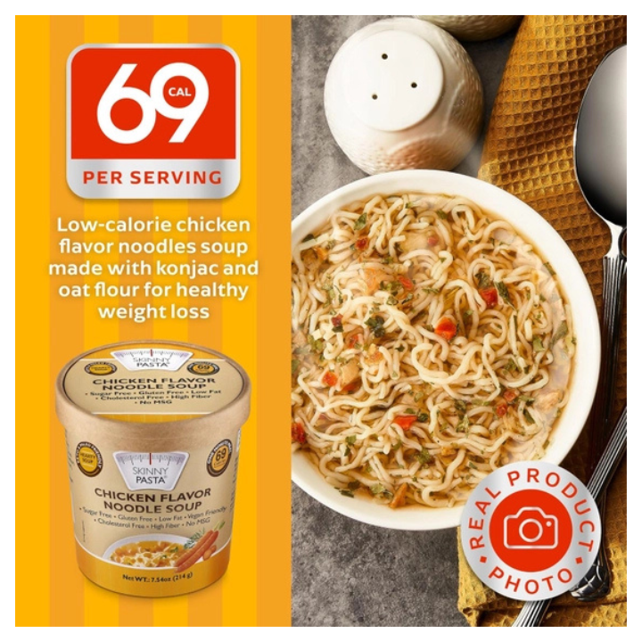 Skinny Pasta Chicken Noodle Flavor Soup Cup- 7.54oz: PKU Perspectives