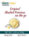 Country Sunrise Original Mashed Potatoes on the go CUP-1.05oz