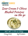 Country Sunrise Sour Cream & Chives Mashed Potatoes Cup on the go CUP- 1.05oz