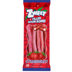 Sour Strawberry Ropes Filled | Zweet | Go-Pack | 4.5 oz