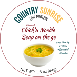Country Sunrise Flavored Chick'n Noodle Soup on the go BOWL- 1.55oz