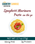 Country Sunrise Spaghetti Marinara Pasta on the go BOWL- 2.7oz