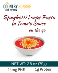 Country Sunrise Spaghetti Loops In Tomato Sauce on the go BOWL- 2.8oz