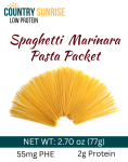 Country Sunrise Spaghetti Marinara Pasta PACKET- 2.7 oz