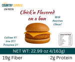 Country Sunrise Chick'n (Flavored) on a bun- 4/163g