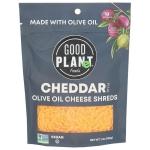 Good Planet Foods Cheddar Style Olive Oil Cheese Shreds, 7 Ounce