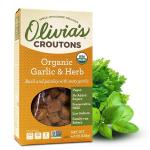 Olivia's Organic Garlic & Herb Croutons- 5oz