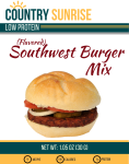 Country Sunrise On The Go Southwest (Flavored) Burger Mix